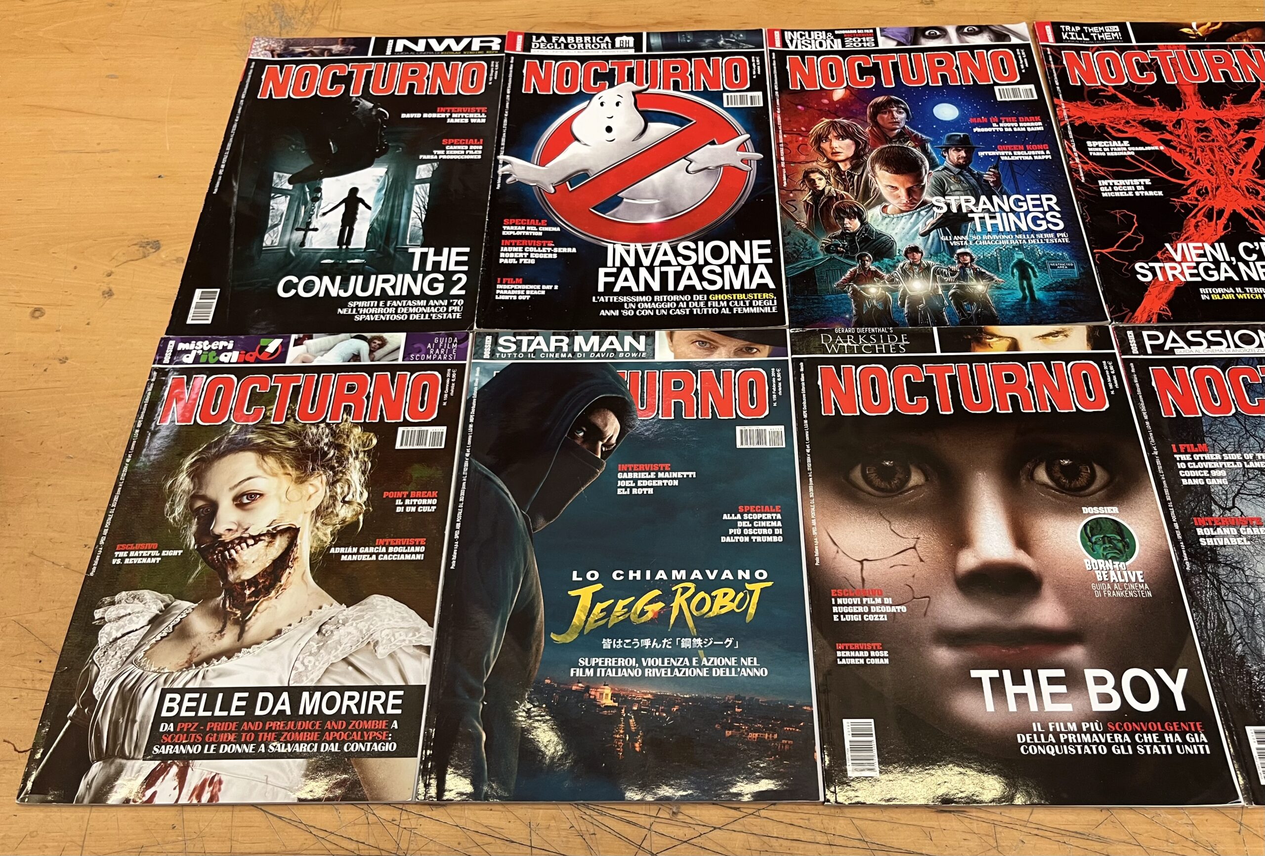 Lotto Riviste "Nocturno Cinema 2016" - 10/11 Annata Incompleta dal N°158 al N°167 (Manca N°168)