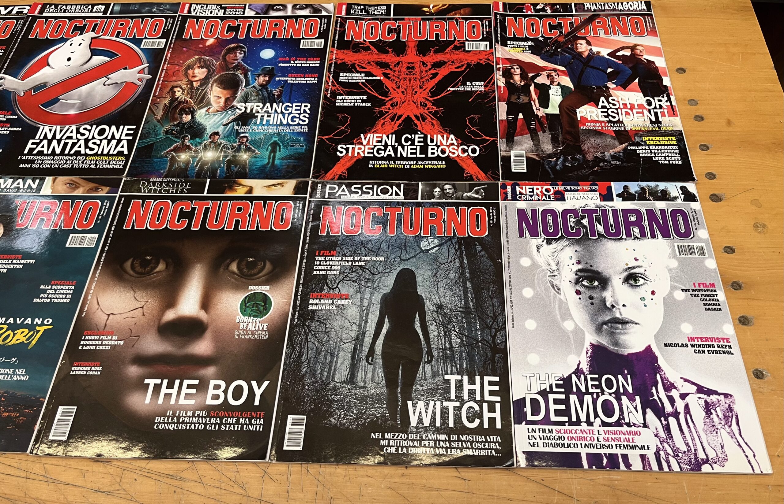 Lotto Riviste "Nocturno Cinema 2016" - 10/11 Annata Incompleta dal N°158 al N°167 (Manca N°168)
