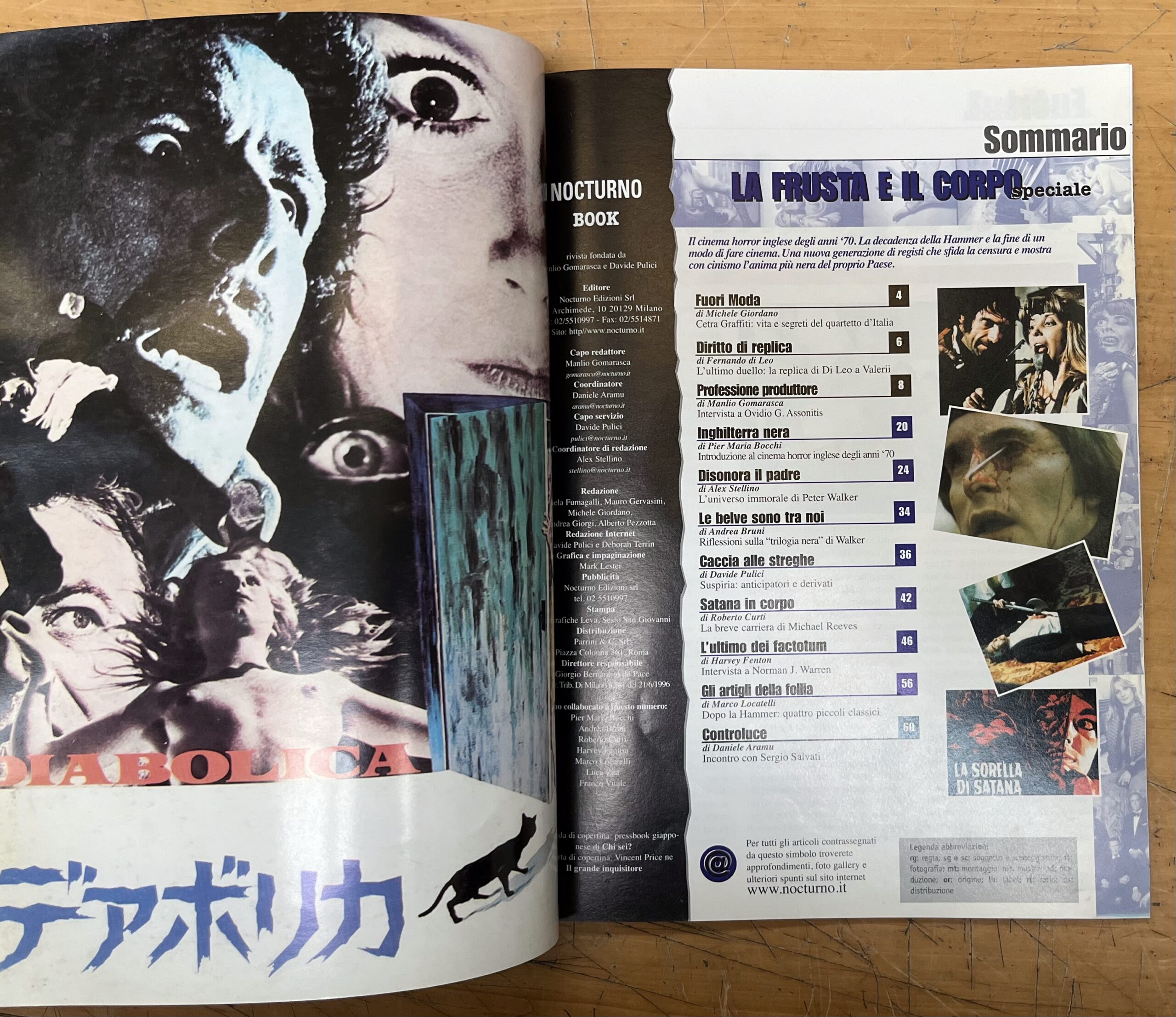 Rivista "Nocturno Book - N°6 - La Frusta e il Corpo - Il Peccato nel Cinema Horror Inglese" - Nocturno Edizioni Srl