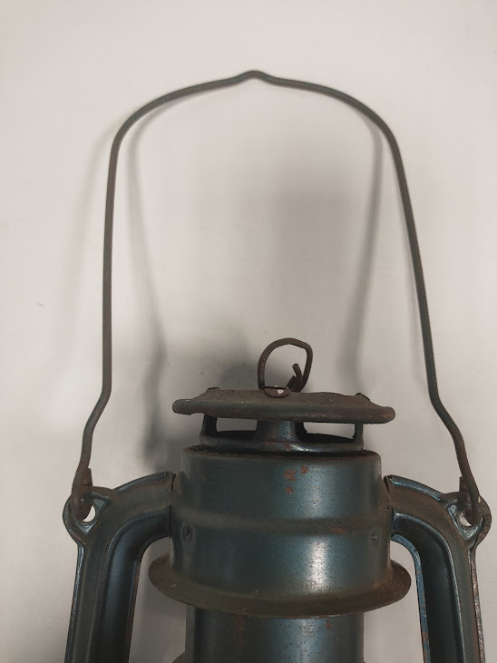 Lanterna ad Olio "Hurricane" in Metallo e Vetro Vintage