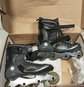 Pattini in Linea "K2 Velocity M" in Alluminio di Colore Nero