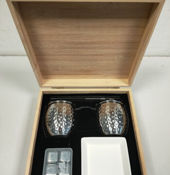 Set Regalo per Cockail o Whisky in Confezione di Legno "Geberit 150"