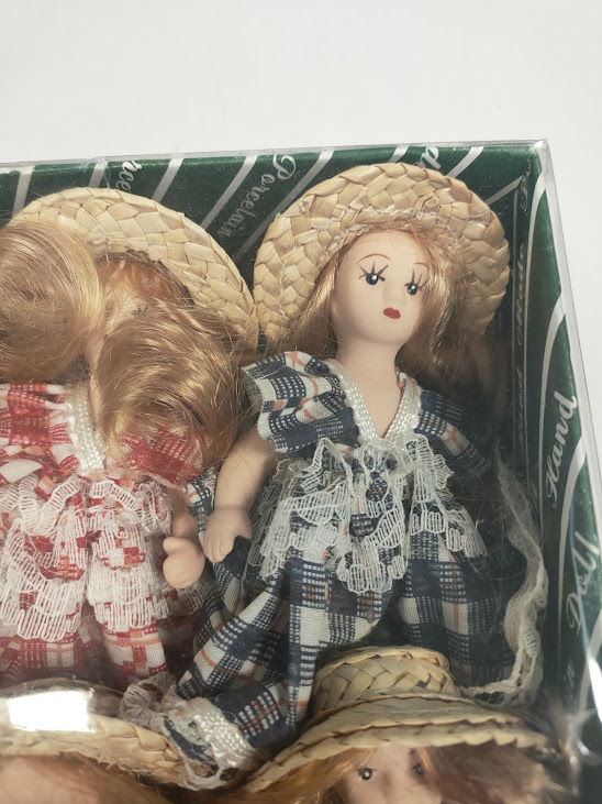 Set di 6 Bambole in Porcellana da Collezione "Porcelain Doll" Vintage Anni '90