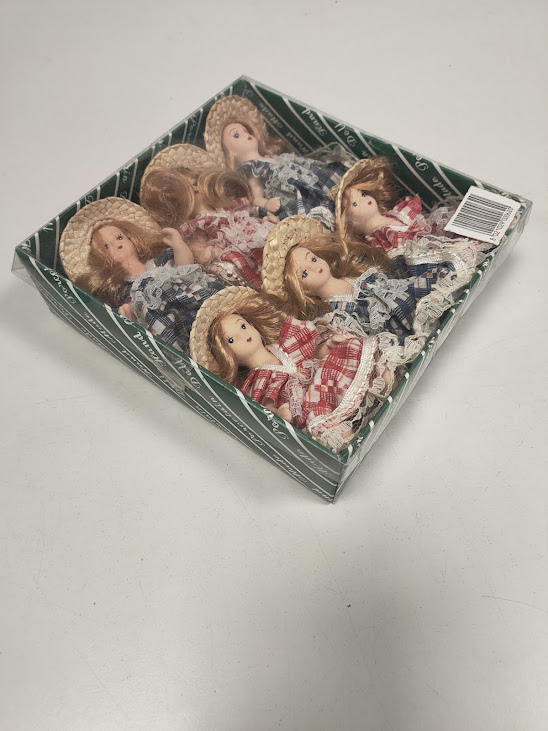 Set di 6 Bambole in Porcellana da Collezione "Porcelain Doll" Vintage Anni '90