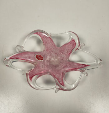 Svuota Tasche in Vetro di Murano Fatta a Mano a Forma di Stella marina Anni '70
