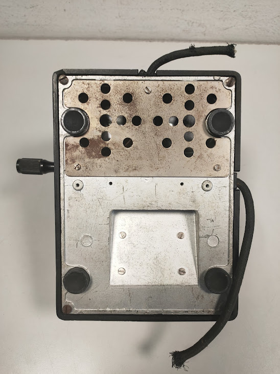 Telefono da Tavolo a Manovella di Colore Nero Vintage Anni '60