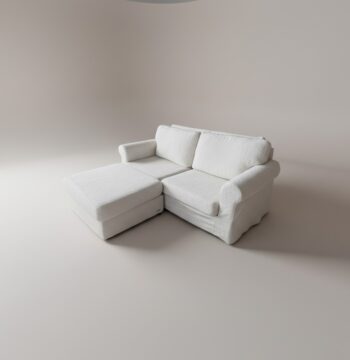 Divano 2 posti con poggia piedi