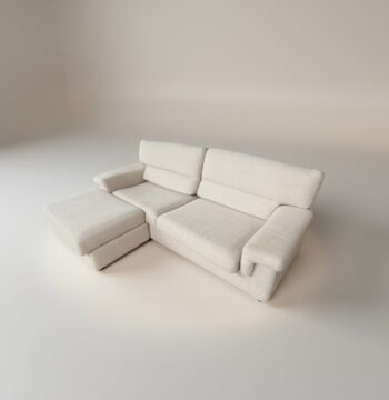 Divano con poggiapiedi