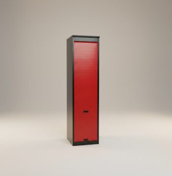 Scaffale con ripiani chiusura a serranda