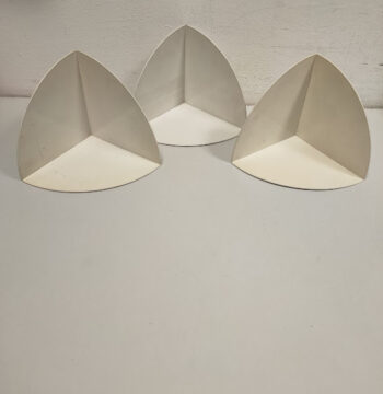 3 Ferma Libri in Plastica Design "Giotto Stoppino Kartell" Vintage Anni '70