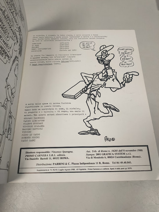 Fumetto Cose D'Apaz! Andrea Pazienza Grandi Albi 1980