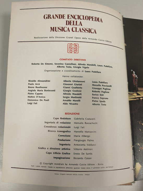 Grande Enciclopedia della Musica Classica 4 Volumi 1982