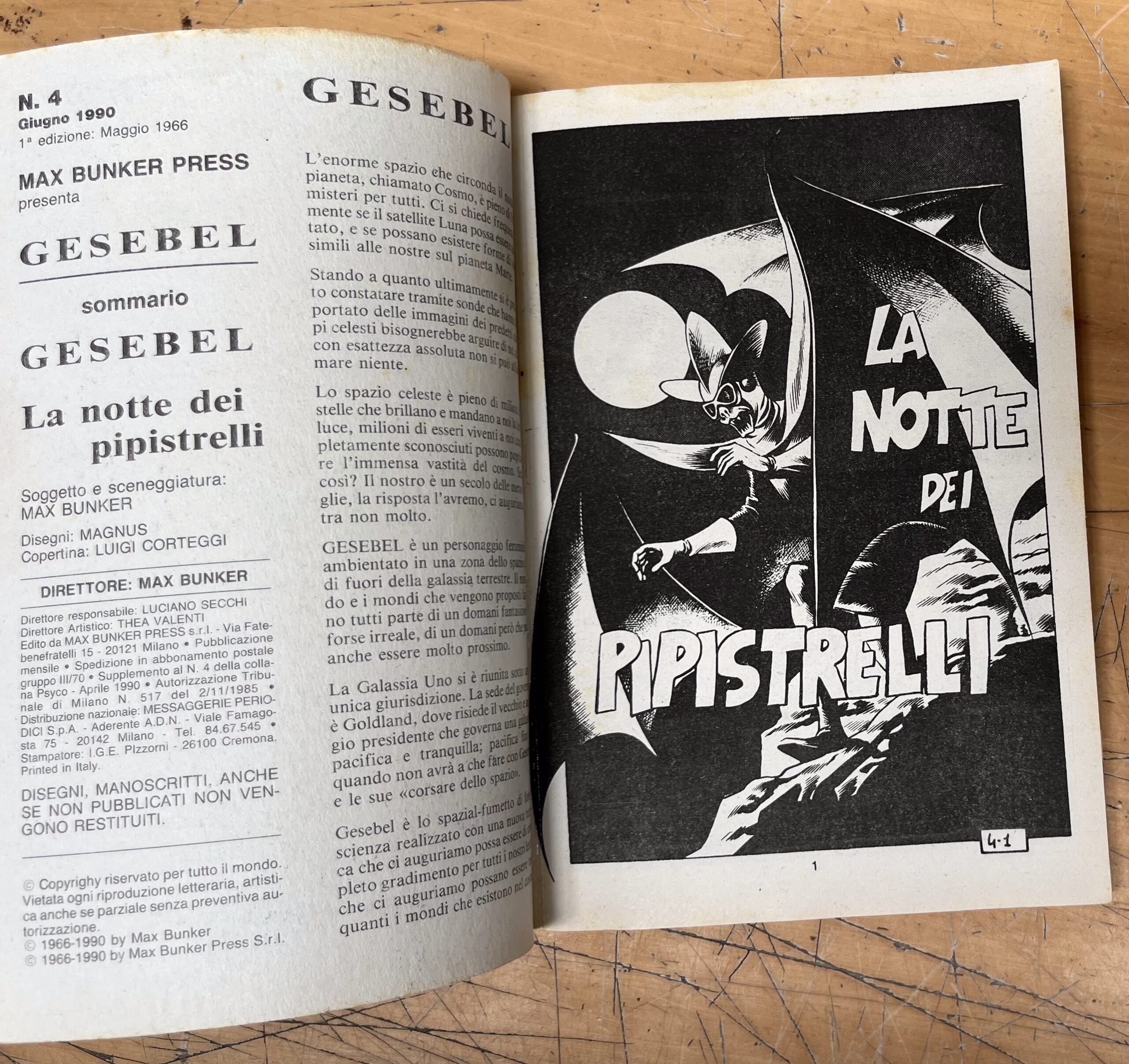 Fumetto "Gesebel" N°4 La Notte dei Pipistrelli - Max Bunker Press 1990