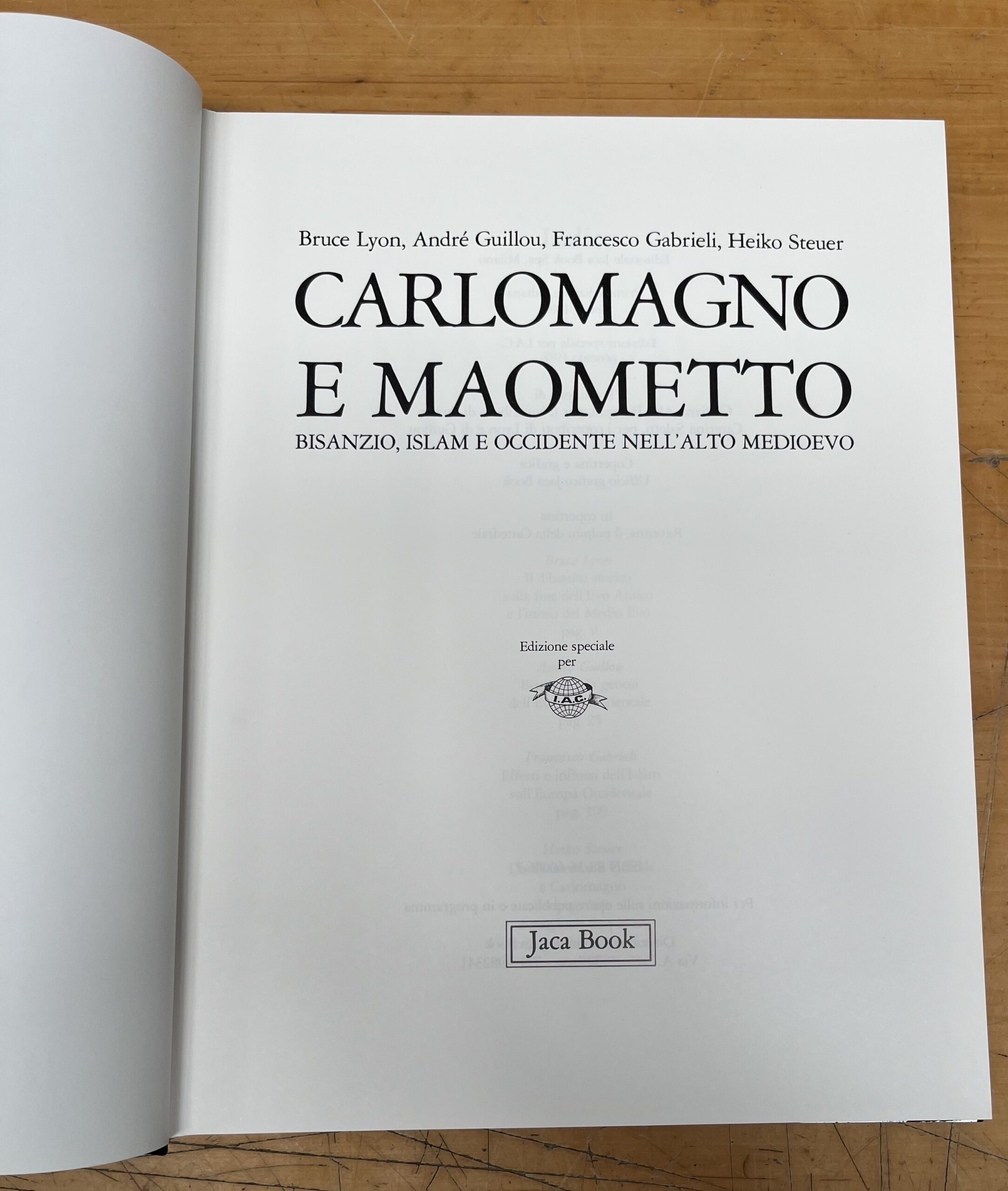 Libro "Carlo Magno e Maometto" - Serie "Le Grandi Stagioni" - Edizione Jaca Book 1988