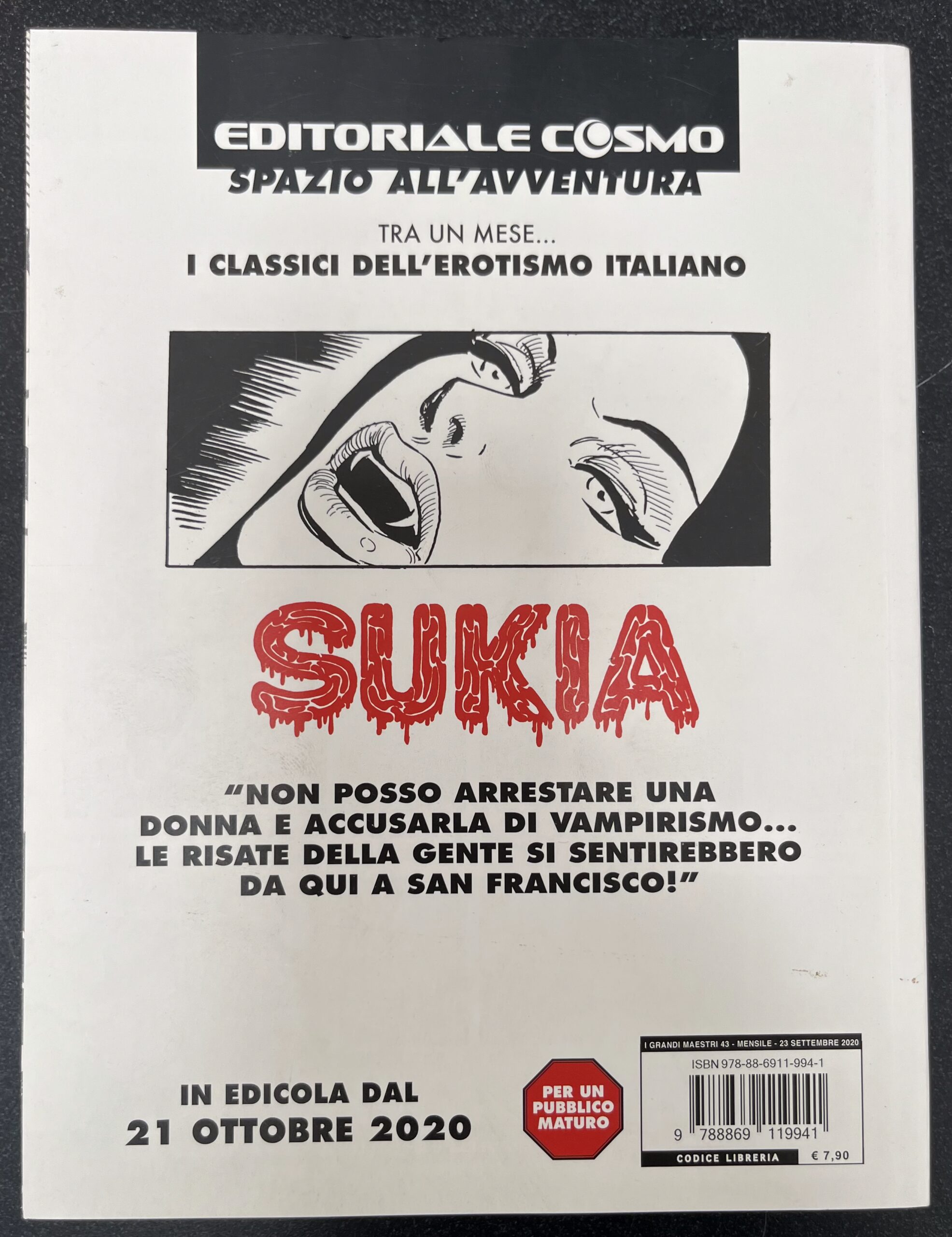 Fumetto "Yra" - Serie "I Classici dell'Erotismo Italiano" N°3 - Settembre 2020