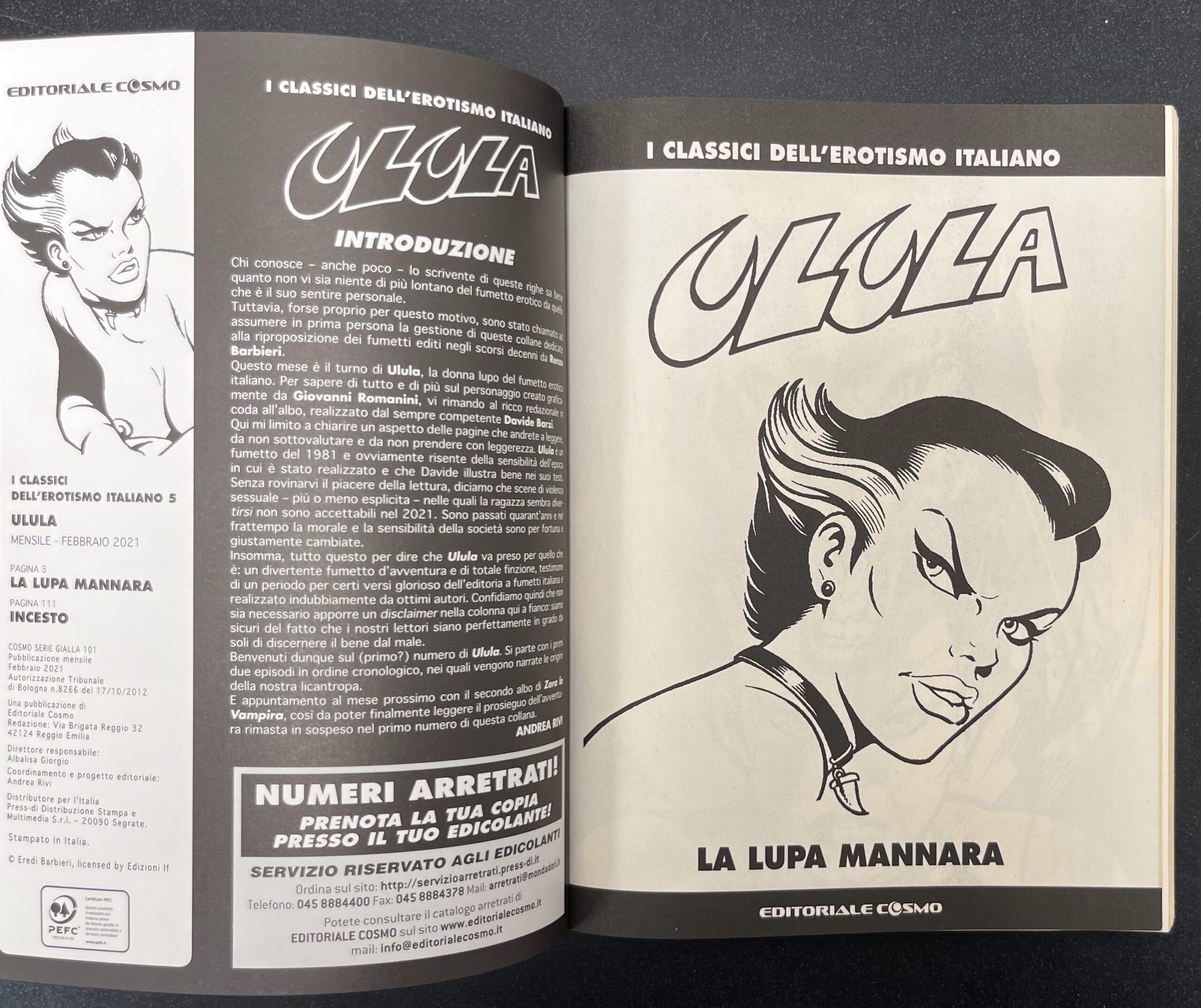 Fumetto "Ulula" - Serie "I Classici dell'Erotismo Italiano" N°5 - Febbraio 2021