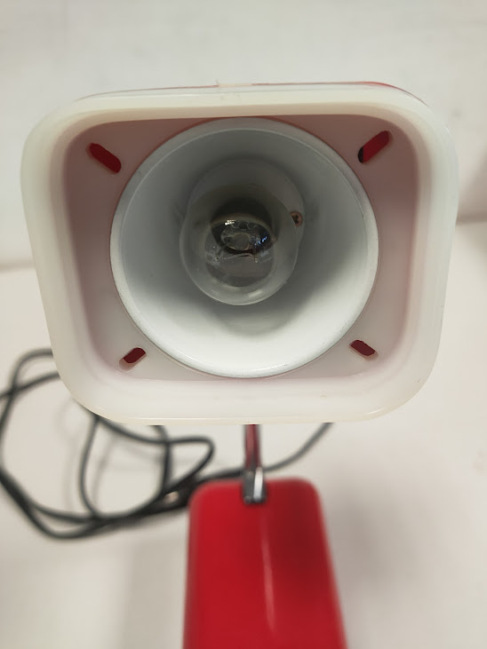 Lampada da Scrivania Rossa con Braccio Telescopico Prodotta negli Anni '70