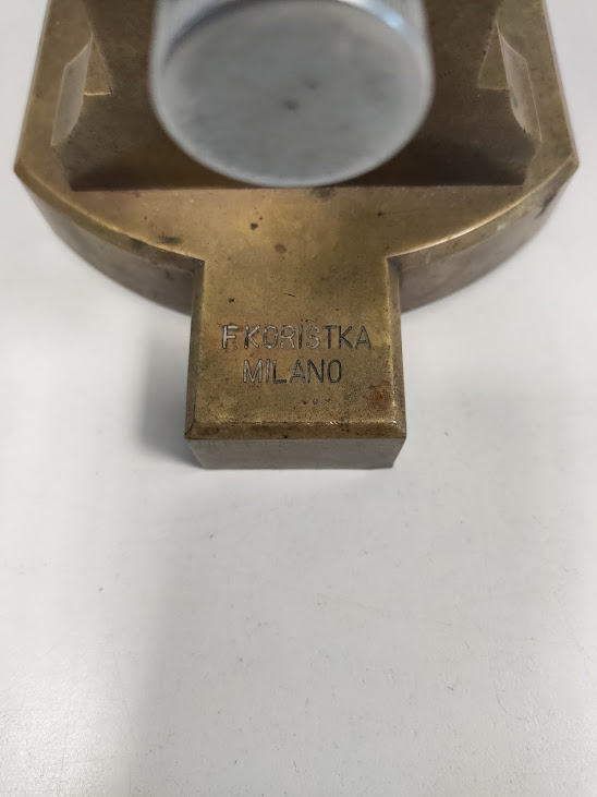 Microscopio D'Epoca in Ottone e Metallo Vintage