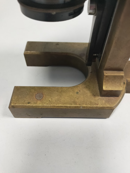 Microscopio D'Epoca in Ottone e Metallo Vintage
