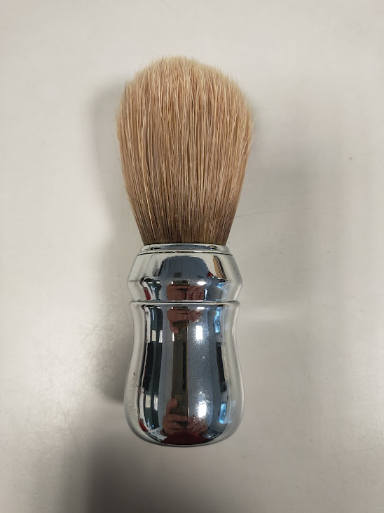 Pennello da Barba "Omega 48" con Manico in Plastica Cromata