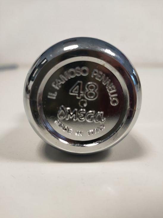 Pennello da Barba "Omega 48" con Manico in Plastica Cromata