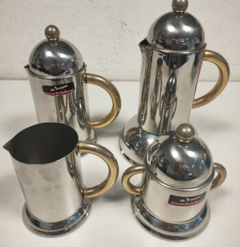 Set da Caffè "Inoxpran" Della Linea "Orchidea" Vintage Anni '90