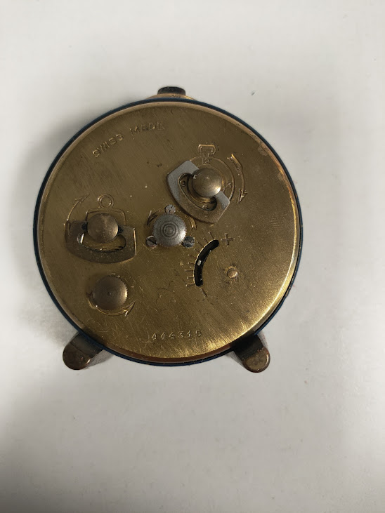 Sveglia "Roamer Extra" in Ottone Dorato Prodotto in Svizzera Vintage Anni 50