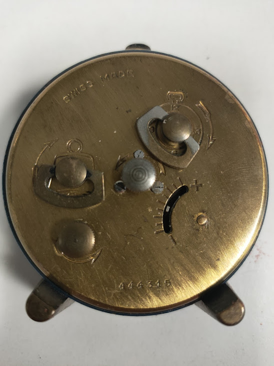 Sveglia "Roamer Extra" in Ottone Dorato Prodotto in Svizzera Vintage Anni 50