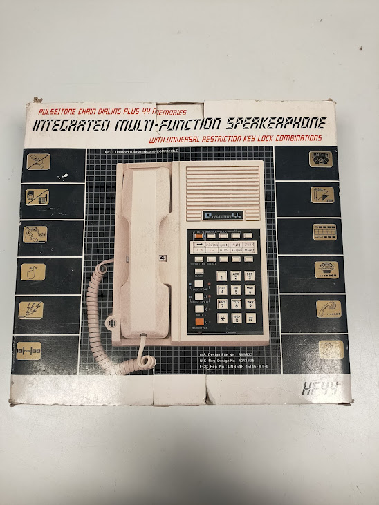 Telefono Fisso Vintage Modello HF49 con Vivavoce Integrato anni '80