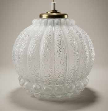 Lampada a sospensione in vetro di Murano anni '80