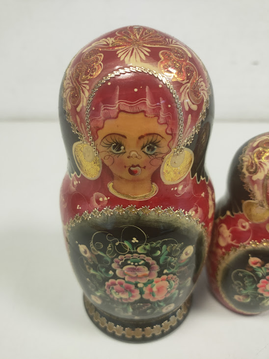 Bambola Matrioska Originale Russa 5 Pezzi Vintage Anni '70