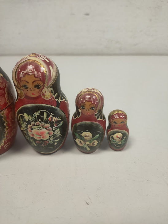 Bambola Matrioska Originale Russa 5 Pezzi Vintage Anni '70