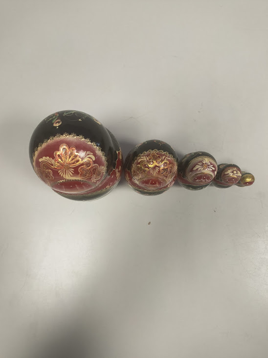 Bambola Matrioska Originale Russa 5 Pezzi Vintage Anni '70