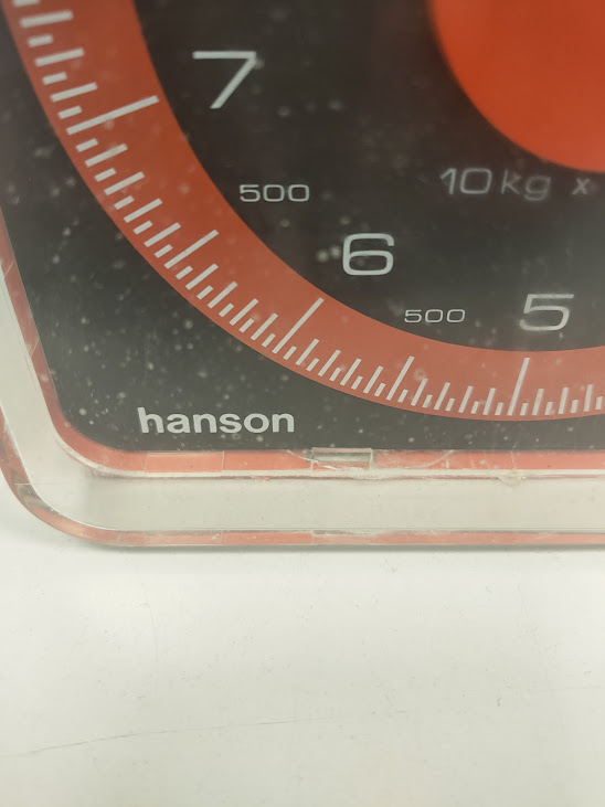 Bilancia da Cucina Hanson Arancione Vintage degli Anni '70