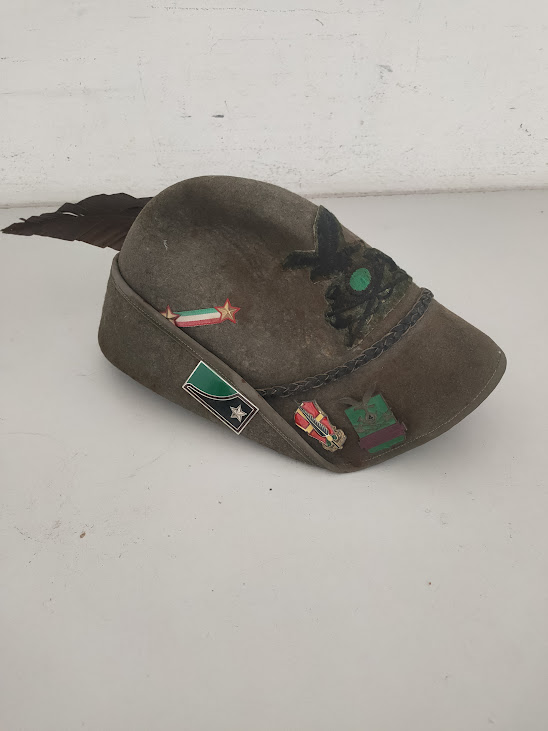 Cappello Alpino da Congedante degli "Alpini Dell'Esercito Italiano" Vintage Ann0 1910