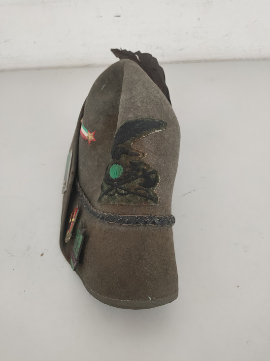 Cappello Alpino da Congedante degli "Alpini Dell'Esercito Italiano" Vintage Ann0 1910
