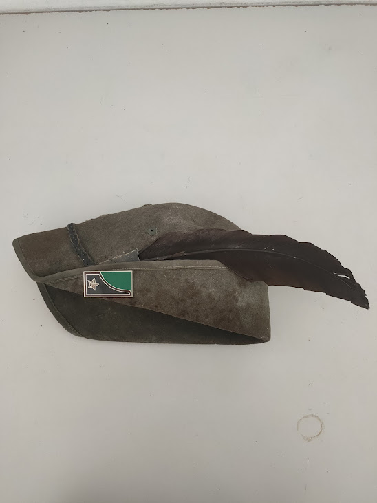 Cappello Alpino da Congedante degli "Alpini Dell'Esercito Italiano" Vintage Ann0 1910