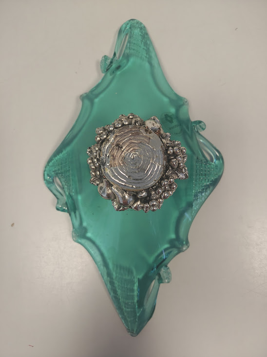 Centrotavola/Svuotatasche in Vetro Artistico Anni '70