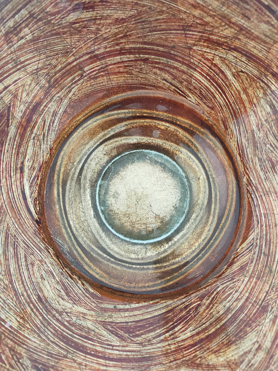 Ciotola Decorativa realizzata in Vetro Artistico Decorato a Mano Vintage Anni 2000