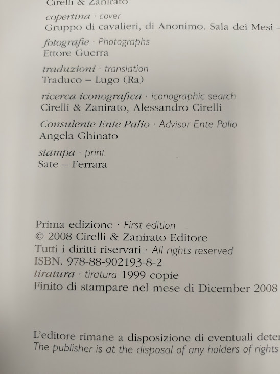 Libro 750 Anni di Palio Ferrara Sara Accorsi Riccardo Rimondi 2008