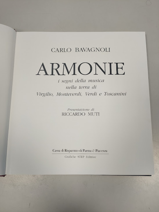 Libro Armonie I Segni della Musica Presentazione di Riccardo Muti 1995