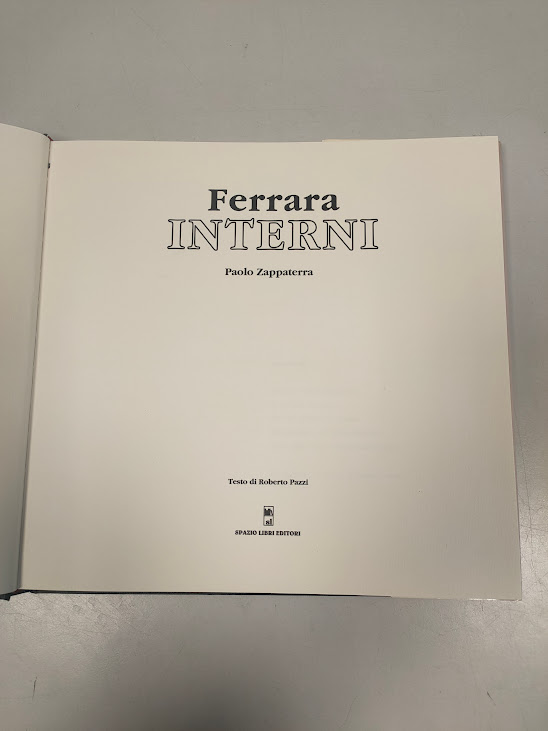 Libro Ferrara Interni Paolo Zappaterra 1990