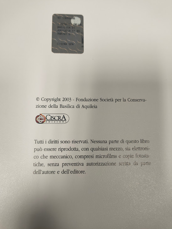 Libro I Mosaici della Basilica di Aquileila 2003