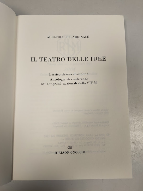 Libro Il Teatro delle Idee Adelfio Elio Cardinale 1998