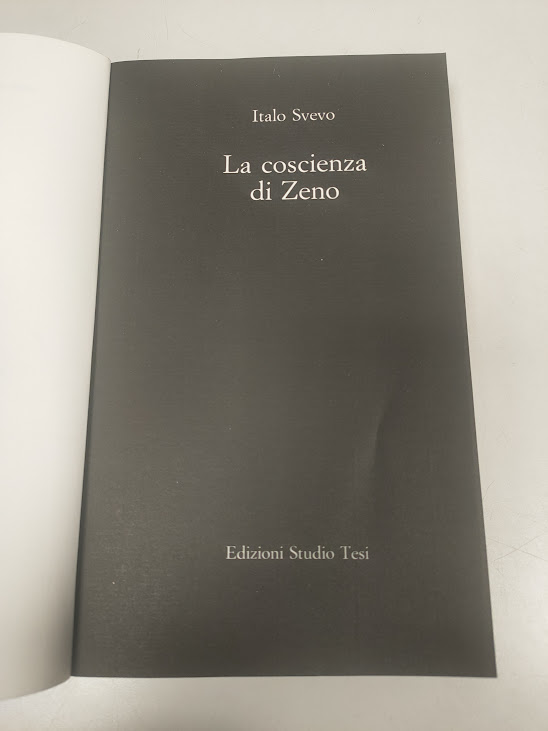 Libro La Coscienza di Zeno Italo Svevo 1985