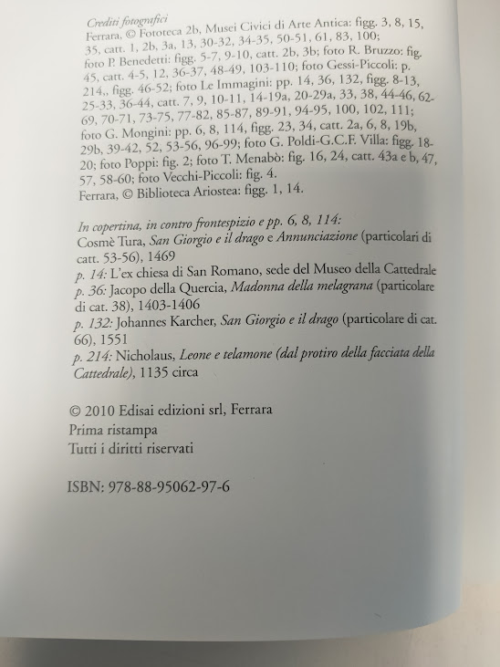 Libro Museo della Cattedrale di Ferrara Catalogo Generale 2010