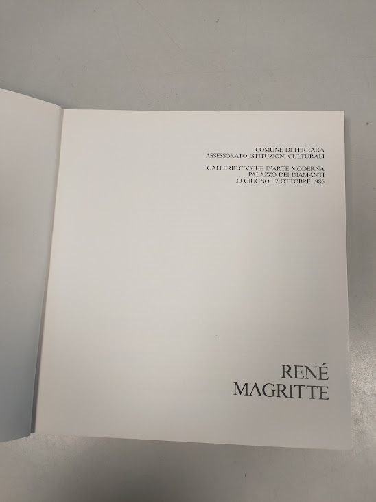 Libro R. Magritte Palazzo dei Diamanti 1986