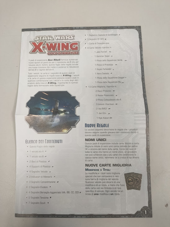 Miniature B-Wing A-Wing Star Wars X-Wing Giochi Uniti Anno 2014
