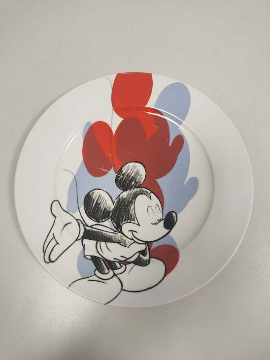 Piatto Piano in Ceramica della Celebre e Storica Collezione Vintage "Walt Disney in Tavola"