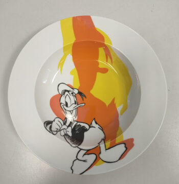 Piatto Fondo in Ceramica della Celebre e Storica Collezione Vintage "Walt Disney in Tavola"